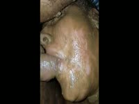 Whore sucks a poop cock